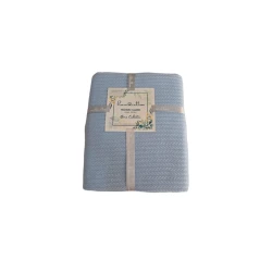 Плед-покрывало Prima Cotton, 160х230 см, двуспальный, голубой