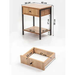 Тумба 50x30x40 см, ЛДСП, коричневая Тумба 50x30x40 см, ЛДСП, коричневая