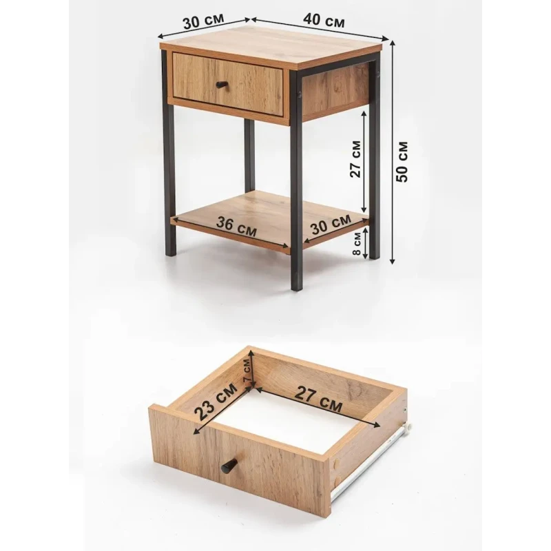 Тумба 50x30x40 см, ЛДСП, коричневая Тумба 50x30x40 см, ЛДСП, коричневая