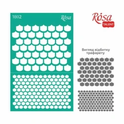 Trafaret Rosa Talent Fon Seriya Teksturalar №1802 çoxdəfəli yapışqan 13x20 sm