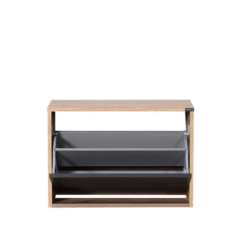 Тумба для обуви Art Mebel 55, ламинат, коричневый+антрацит, 60х100х35 см Тумба для обуви Art Mebel 55, ламинат, коричневый+антрацит, 60х100х35 см