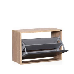 Тумба для обуви Art Mebel 55, ламинат, коричневый+антрацит, 60х100х35 см