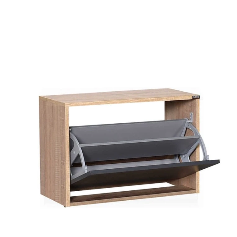 Тумба для обуви Art Mebel 55, ламинат, коричневый+антрацит, 60х100х35 см Тумба для обуви Art Mebel 55, ламинат, коричневый+антрацит, 60х100х35 см