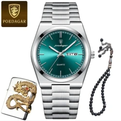 Подарочный набор Наручные часы Poedagar + зажигалка + четки