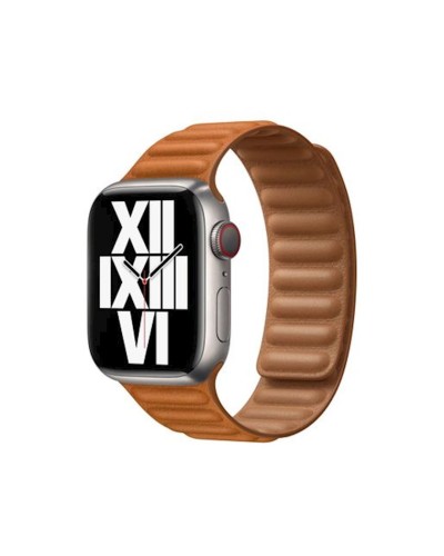 Kəmər Apple Leather Link, Apple Watch 41mm üçün S/M Golden Brown (ML7K3ZM/A)