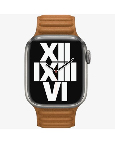 Kəmər Apple Leather Link, Apple Watch 41mm üçün S/M Golden Brown (ML7K3ZM/A)