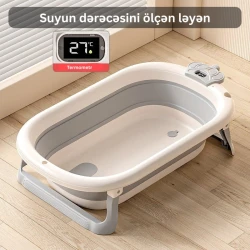 Qatlanan hamam vannası, termometr və aksessuarlar ilə birlikdə