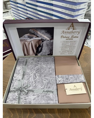 Yataq dəsti Annaberry SHA-00006041, ikinəfərlik, yorğan üzü 200x220 sm, mələfə 240x260 sm, yastıq üzü (2 əd) 50x70 sm, satin, rəngbərəng