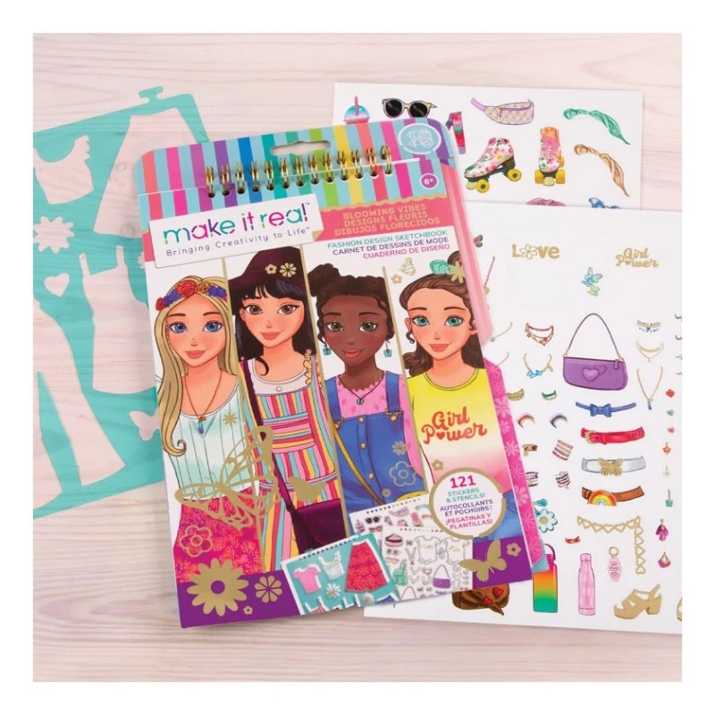 Rəsm çəkmə üçün dəst Make it Real Blooming Vibes, 6+ yaş