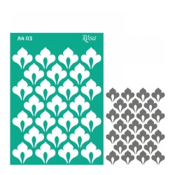 Трафарет Rosa Talent многоразовый самоклеющийся №03, А4, 21х29.7 см, фоновый