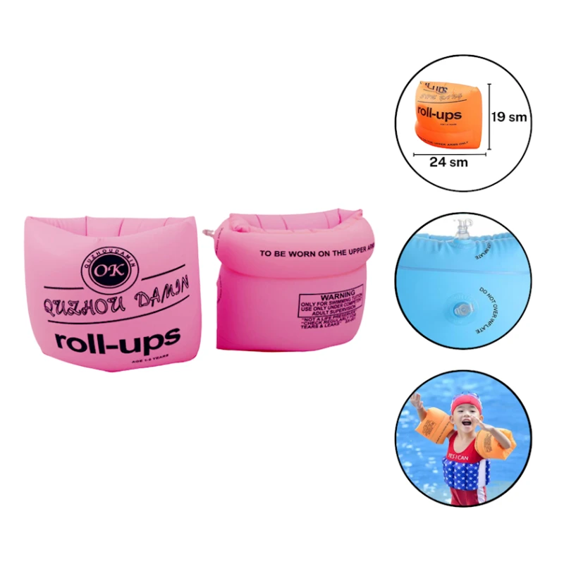 Нарукавники для плавания Roll-ups 1418, розовый Нарукавники для плавания Roll-ups 1418, розовый