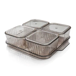 Набор менажниц Porsima Mini с подносом для кофе, пластик, 9 предметов