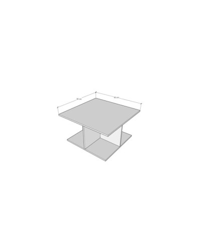 Jurnal masası Ev Plus Grelo, LDSP, ağ, 90x90x45 sm