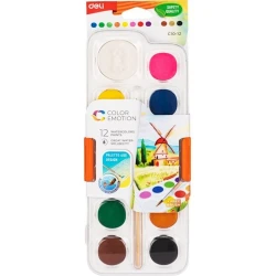 Акварельные краски Deli C10-12, 12 цветов