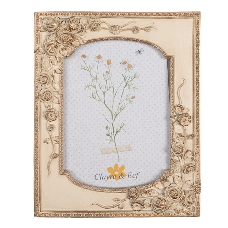 Фоторамка Clayre & Eef 2F1058, 18x3x23/13x18 см, полирезин, бежевая