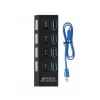 USB хаб Maxgo 2070 4 Port Hub USB 3.0 Replicator Multiplexer, Black