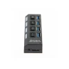 USB хаб Maxgo 2070 4 Port Hub USB 3.0 Replicator Multiplexer, Black