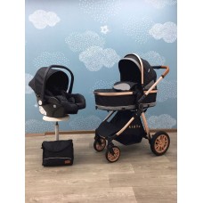 Uşaq arabası 3in1 Kidilo V91C3, qara
