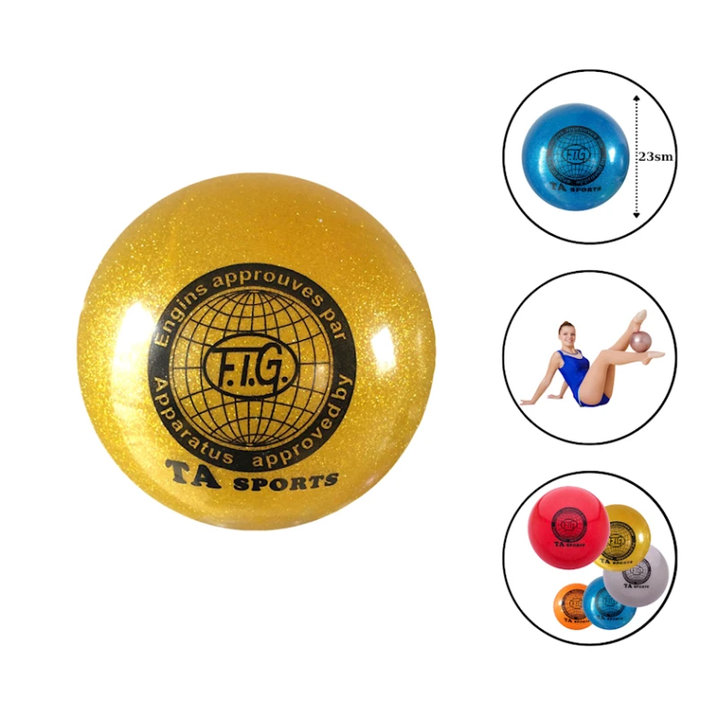 Мяч для художественной гимнастики TA Sports, ПВХ, 23 см, желтый