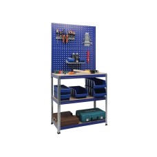 İş dəzgahı Praktik Garage Set 3, 45x91.5x180 sm, göy/boz
