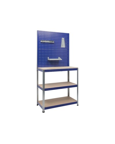 İş dəzgahı Praktik Garage Set 3, 45x91.5x180 sm, göy/boz