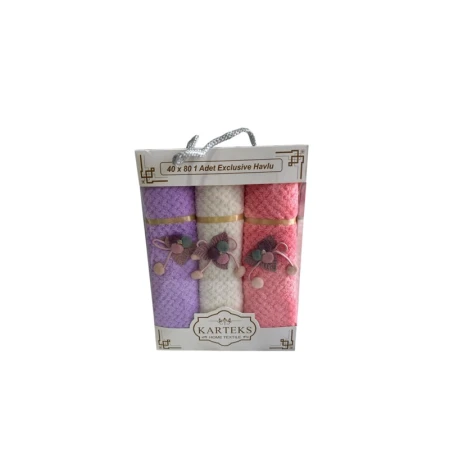 Набор полотенец Karteks Home 2110000003906, микрофибра, разноцветный, 3 шт, 40x60 см