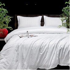 Yataq dəsti Narlı Exclusive Narlı 000763, yorğan üzü 200x220 sm, mələfə 240x260 sm, 2 əd yastıq üzü 50x70 sm, ikinəfərlik, lüks satin, ağ