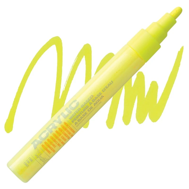 Akril marker Montana Acrylic Fine Marker, Flash Yellow