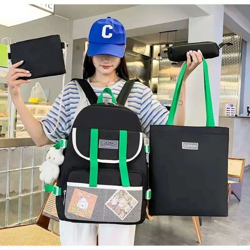 Məktəbli çantası dəsti 9525 Qara