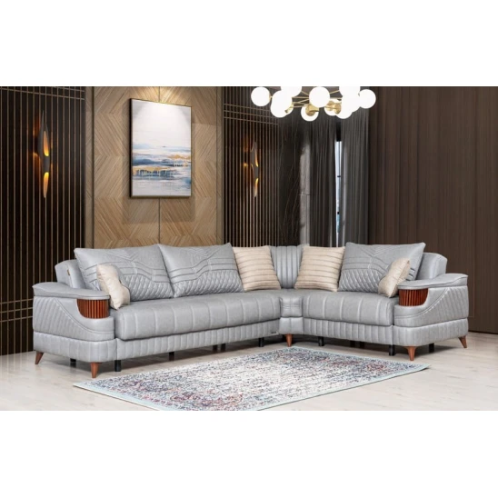 Угловой диван Woodpecker Vector, серый, 312x203x84x85 см Угловой диван Woodpecker Vector, серый, 312x203x84x85 см