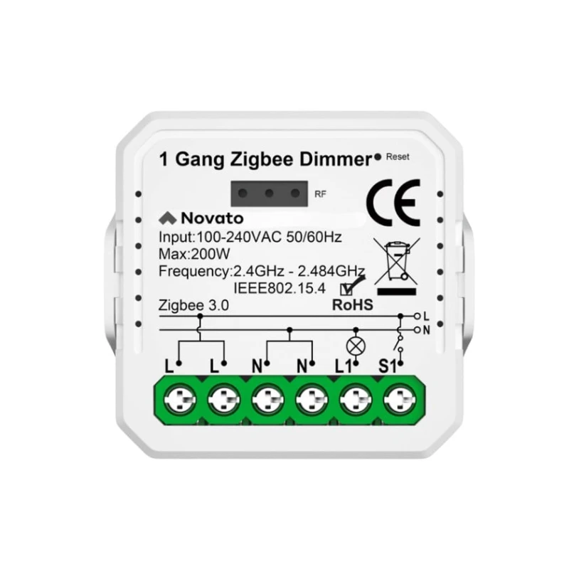 Умный диммер Novato Tuya Mini ZigBee - ZDM-01 Умный диммер Novato Tuya Mini ZigBee - ZDM-01
