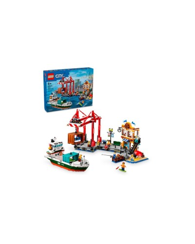 Konstruktor LEGO Seaside Harbor with Cargo Ship V29 60422, 8+ yaş, 1190 hissə