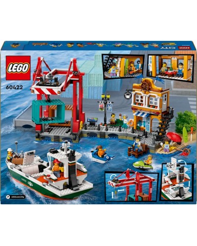 Konstruktor LEGO Seaside Harbor with Cargo Ship V29 60422, 8+ yaş, 1190 hissə