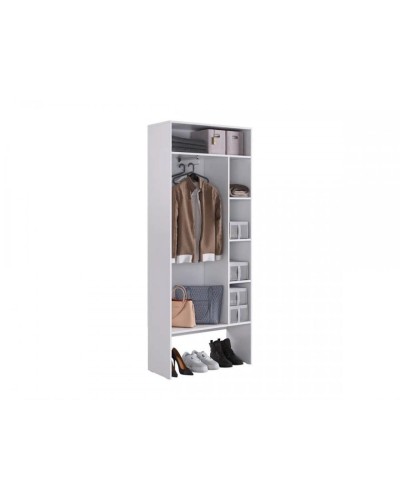 Dəhliz üçün şkaf Art Mebel 39, laminat, ağ, 200х110х45 sm