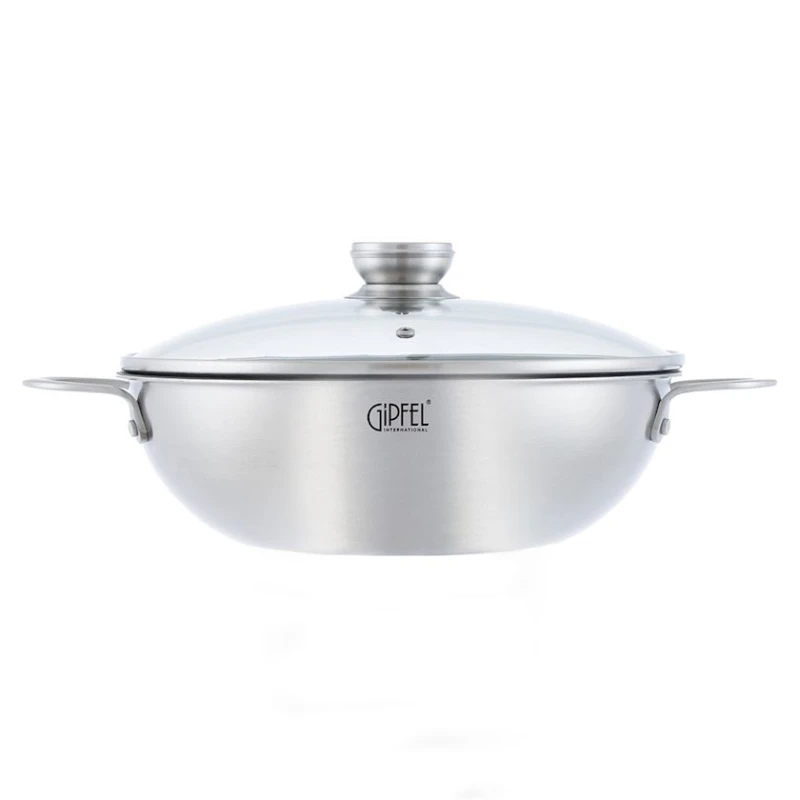 Вок Gipfel Fusion 52189, 30 см, нержавеющая сталь, серебристый Вок Gipfel Fusion 52189, 30 см, нержавеющая сталь, серебристый