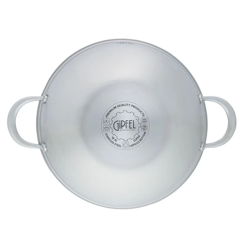 Вок Gipfel Fusion 52189, 30 см, нержавеющая сталь, серебристый Вок Gipfel Fusion 52189, 30 см, нержавеющая сталь, серебристый