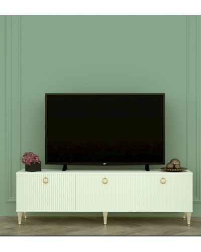 TV üçün tumba, ağ, 55x33x180 sm