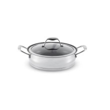 Böyük tava Gipfel Cantata 1268, 2.7 l, 24 sm, paslanmayan poladdan, qapaq ilə, rəng boz