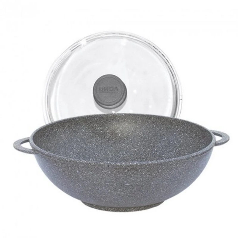 Сковорода-вок Биол Wok 28034PC Granite Gray со стеклянной крышкой, 28см Сковорода-вок Биол Wok 28034PC Granite Gray со стеклянной крышкой, 28см