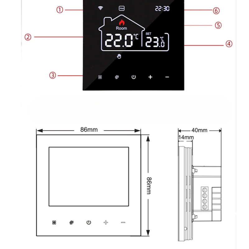 Умный термостат для управления системами отопления Yieryi ST_36493241 Умный термостат для управления системами отопления Yieryi ST_36493241