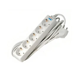 Удлинитель Full F-512 3 м, 5-розеточный, Белый