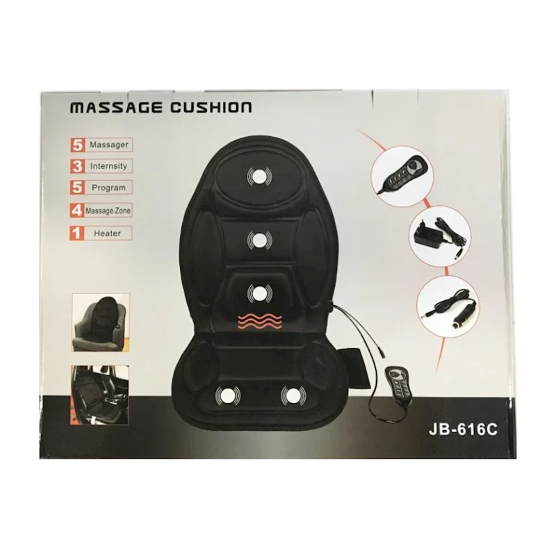 Накидка на сидение с массажером JB-616 C, черный