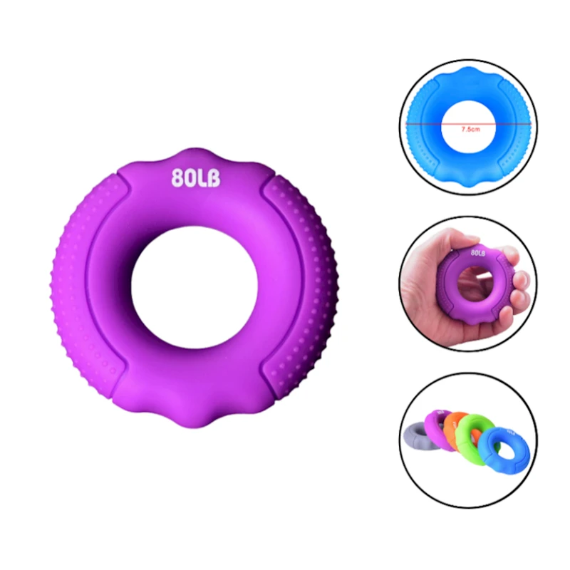 Кистевой эспандер Gymnic 1135, силиконовый, 36 кг, фиолетовый Кистевой эспандер Gymnic 1135, силиконовый, 36 кг, фиолетовый