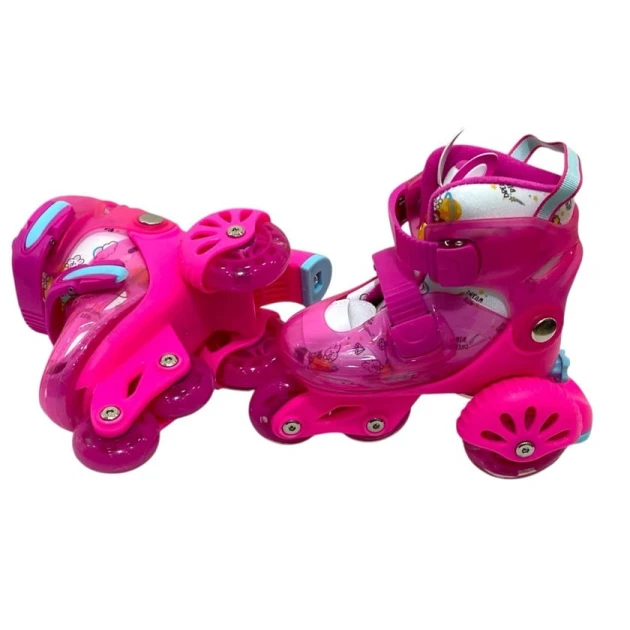 Роликовые коньки для детей M6751, розовые, размер XS (26-29)