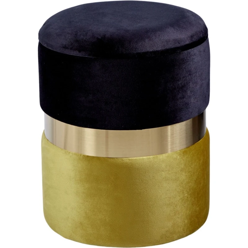 Пуфик 38, ткань, синий/желтый, 40x35x35 см Пуфик 38, ткань, синий/желтый, 40x35x35 см