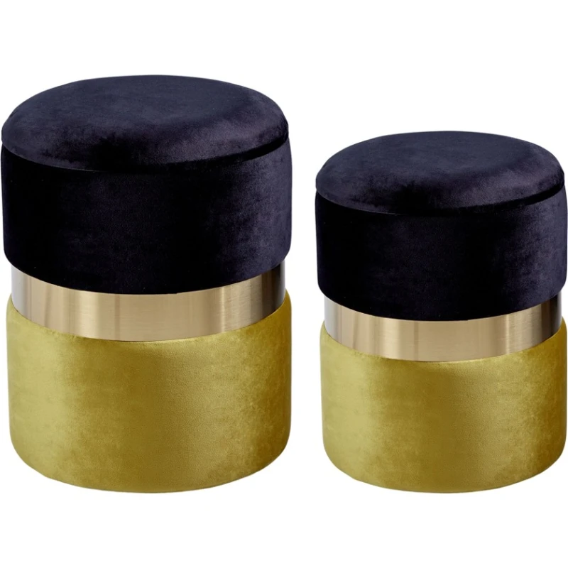 Пуфик 38, ткань, синий/желтый, 40x35x35 см Пуфик 38, ткань, синий/желтый, 40x35x35 см