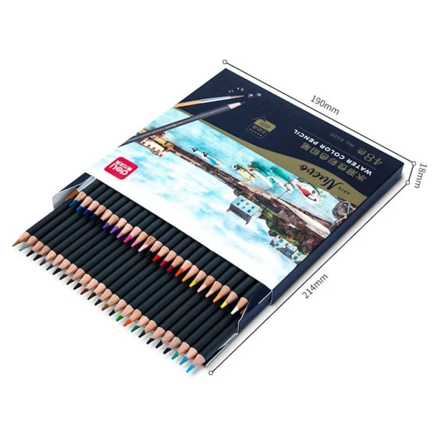 Набор акварельных цветных карандашей Deli, 48 цветов Набор акварельных цветных карандашей Deli, 48 цветов