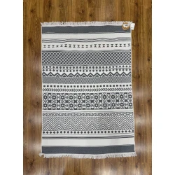 Ковер Natural Halı Arya ARGREY0039, 120x180 см, хлопок, белый/серый