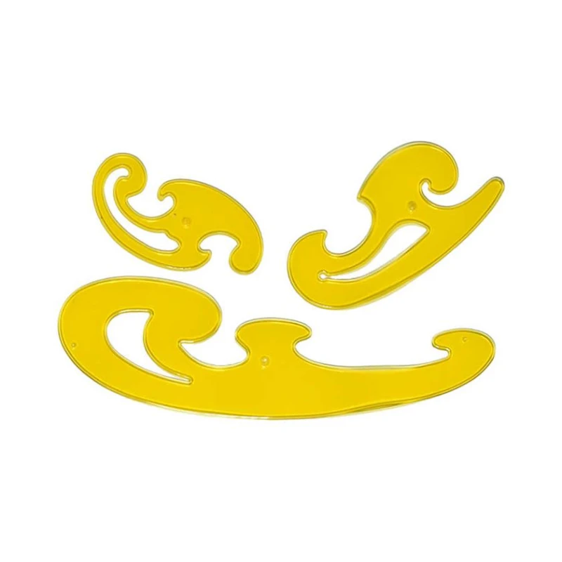 Набор линеек ARK Burmester 028, желтый, 3 шт Набор линеек ARK Burmester 028, желтый, 3 шт