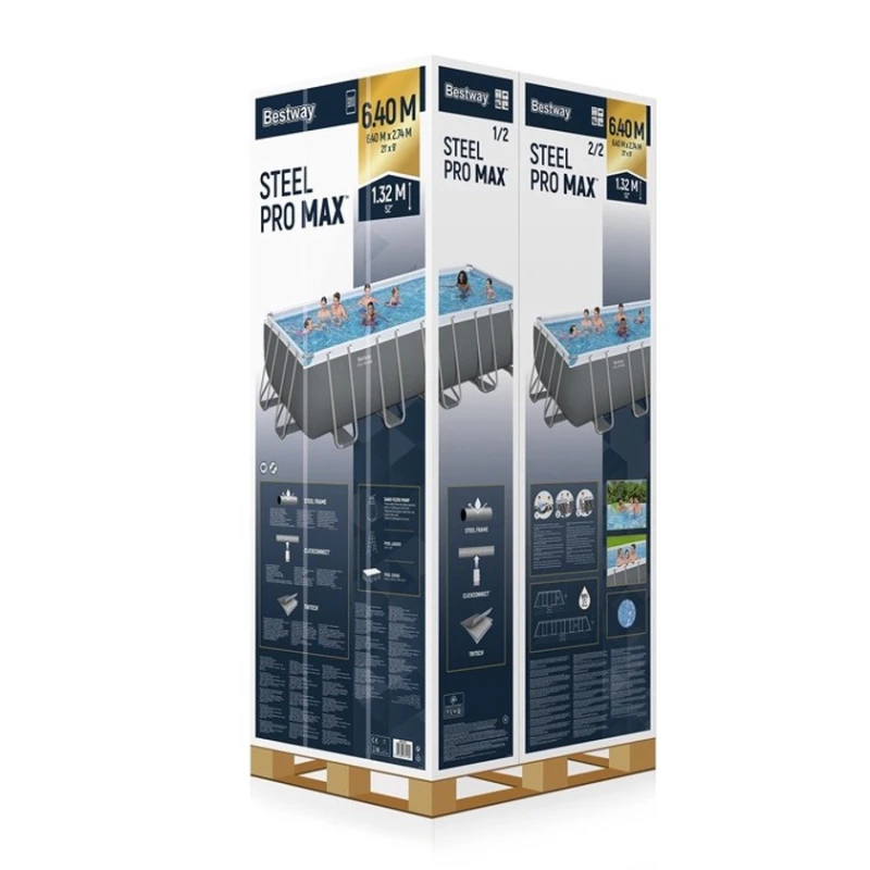 Каркасный бассейн Bestway 5612B Power Steel, 640 x 274см